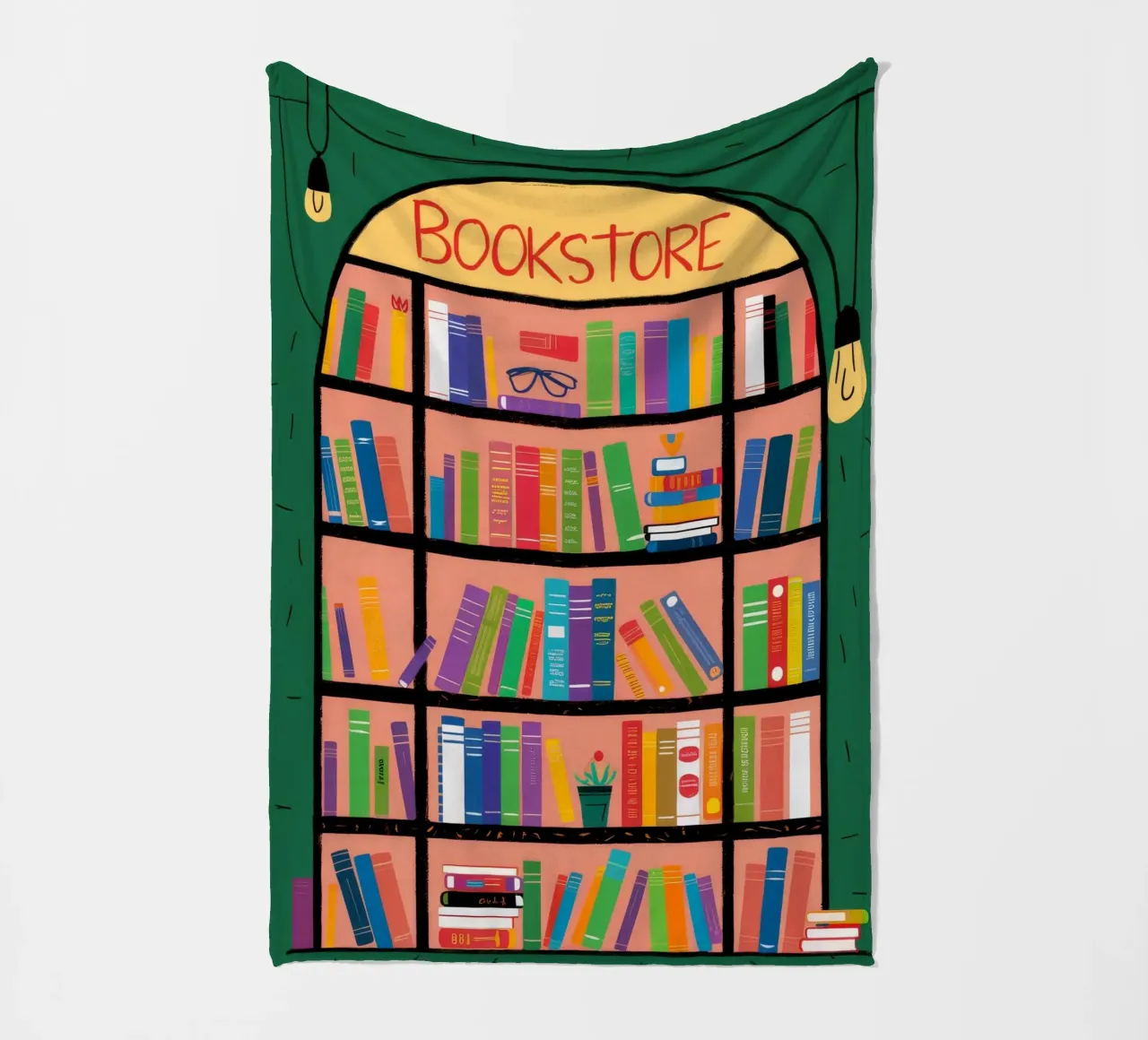 Buchhandlung Window Wonder Fleecedecke von Muse Artworks