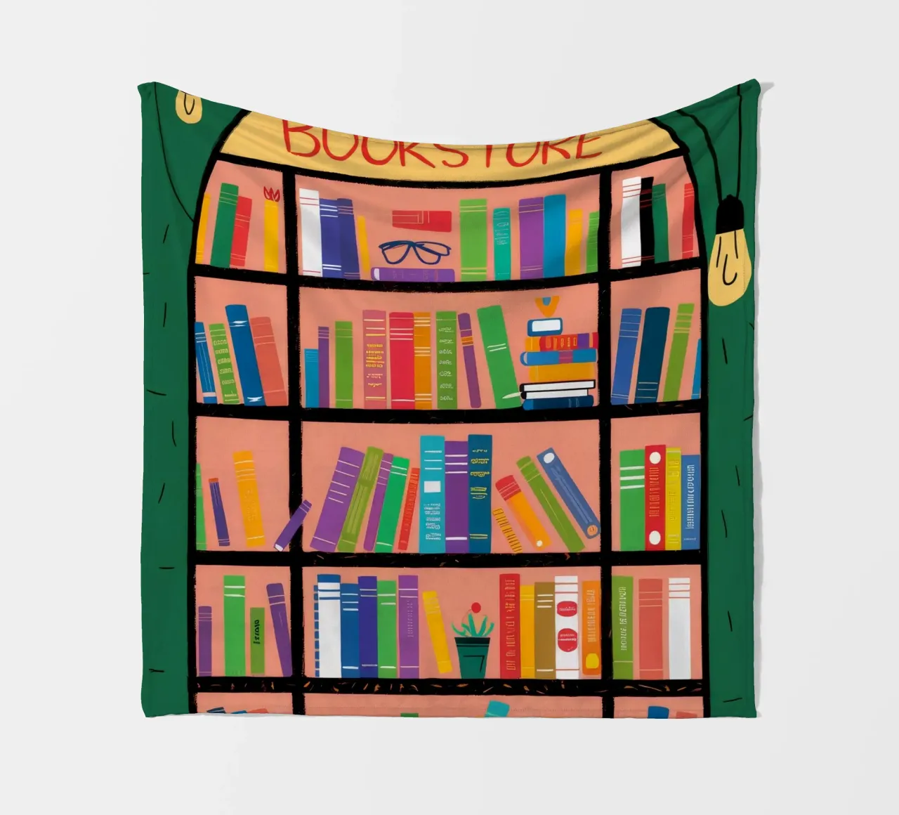 Buchhandlung Window Wonder Fleecedecke von Muse Artworks