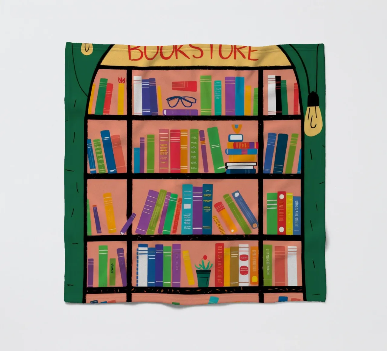 Buchhandlung Window Wonder Fleecedecke von Muse Artworks