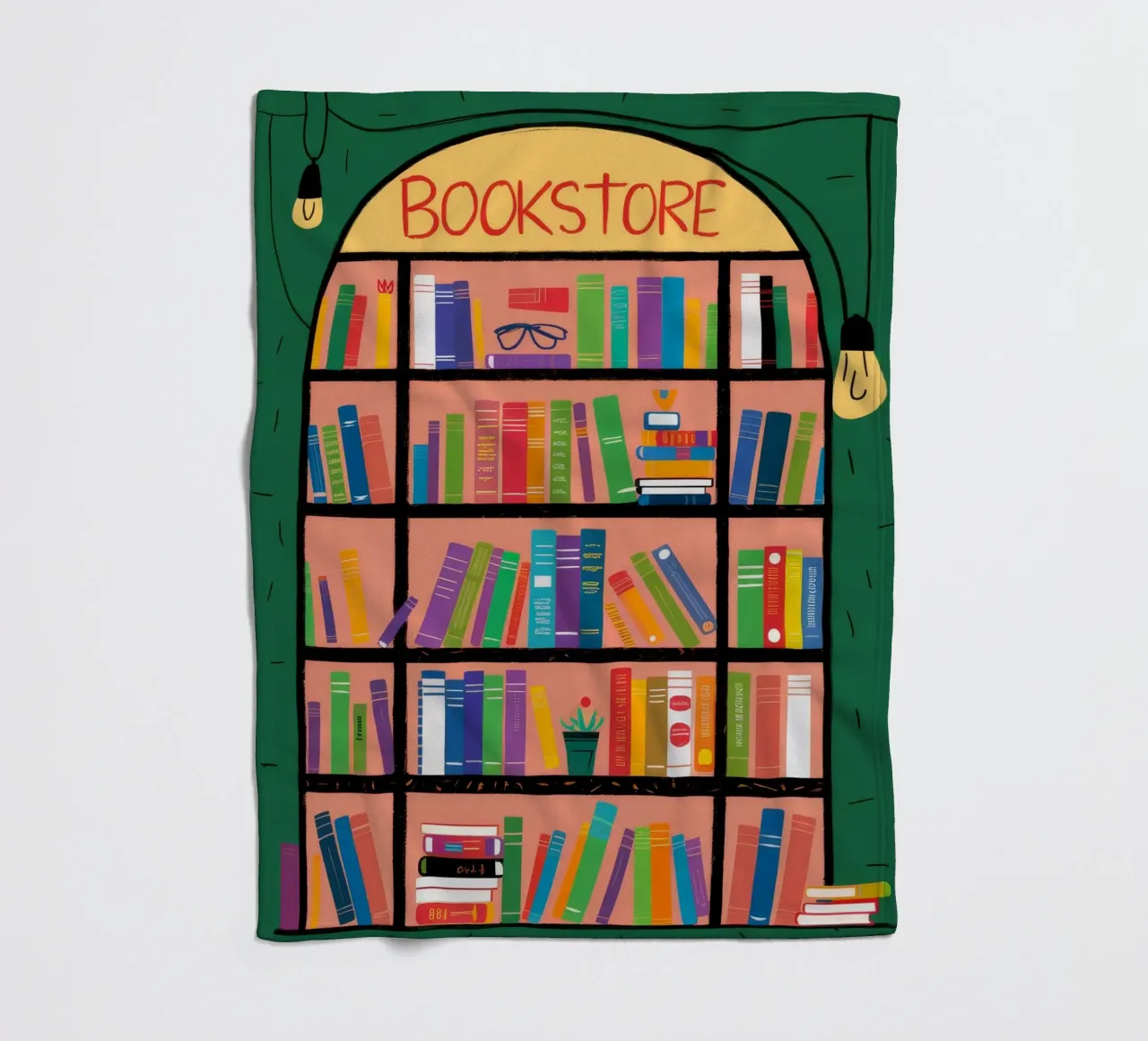 Buchhandlung Window Wonder Fleecedecke von Muse Artworks