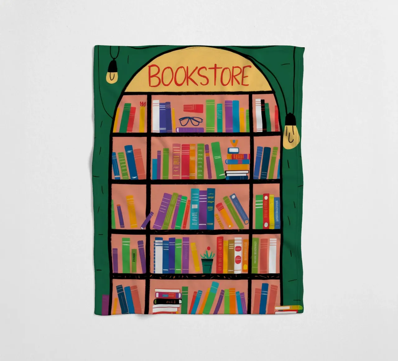 Buchhandlung Window Wonder Fleecedecke von Muse Artworks
