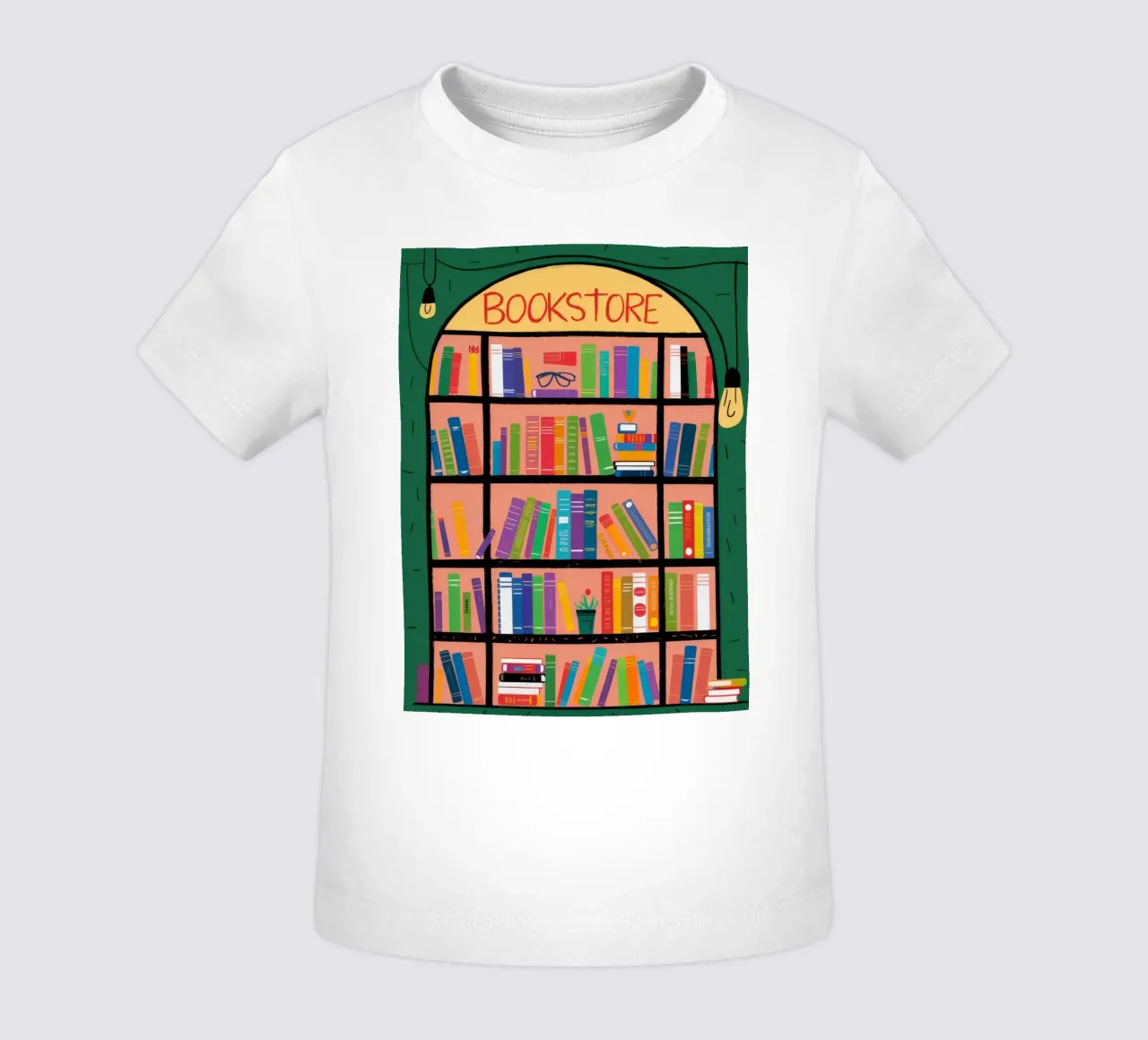 Bookstore Window Wonder baby t-shirt by Muse Artworks