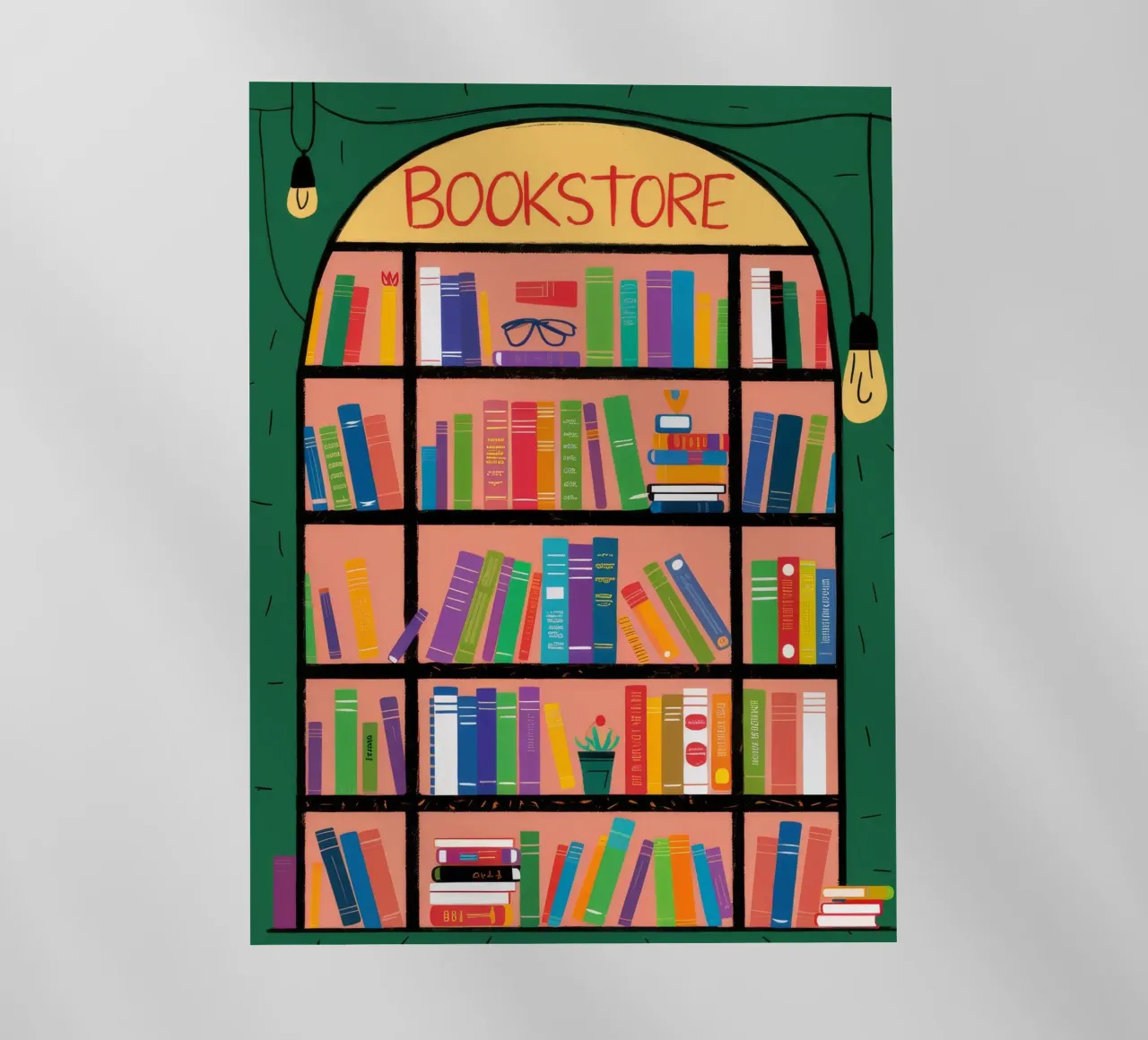 Escaparate de librería Wonder lámina retroiluminada de Muse Artworks