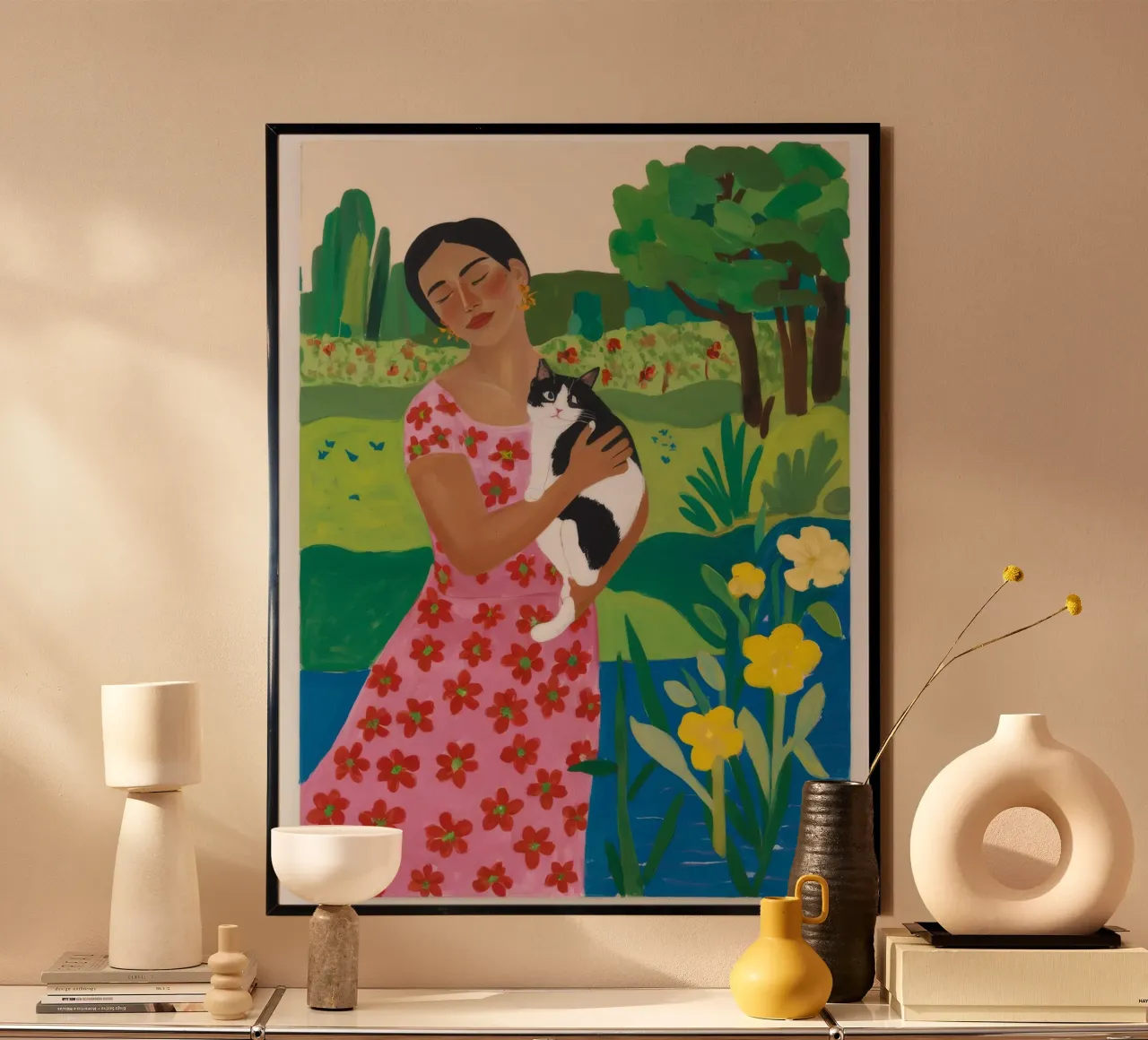 Bellezza del raccolto del giardino poster con telaio in plastica da Haven Fantasy