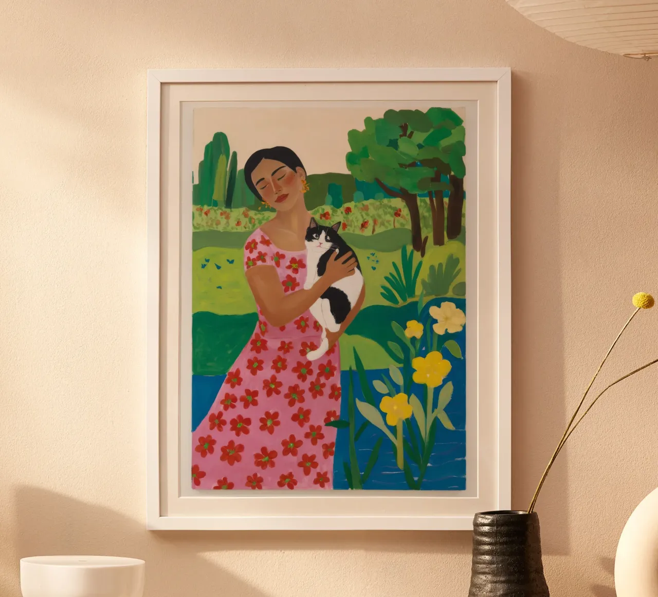 Bellezza del raccolto del giardino poster con telaio in plastica da Haven Fantasy