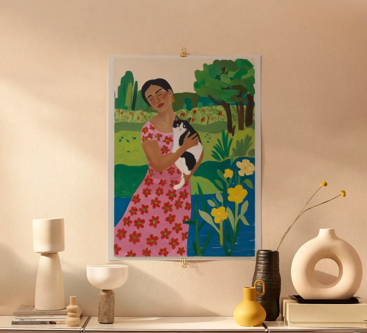 Bellezza del raccolto del giardino poster con telaio in plastica da Haven Fantasy