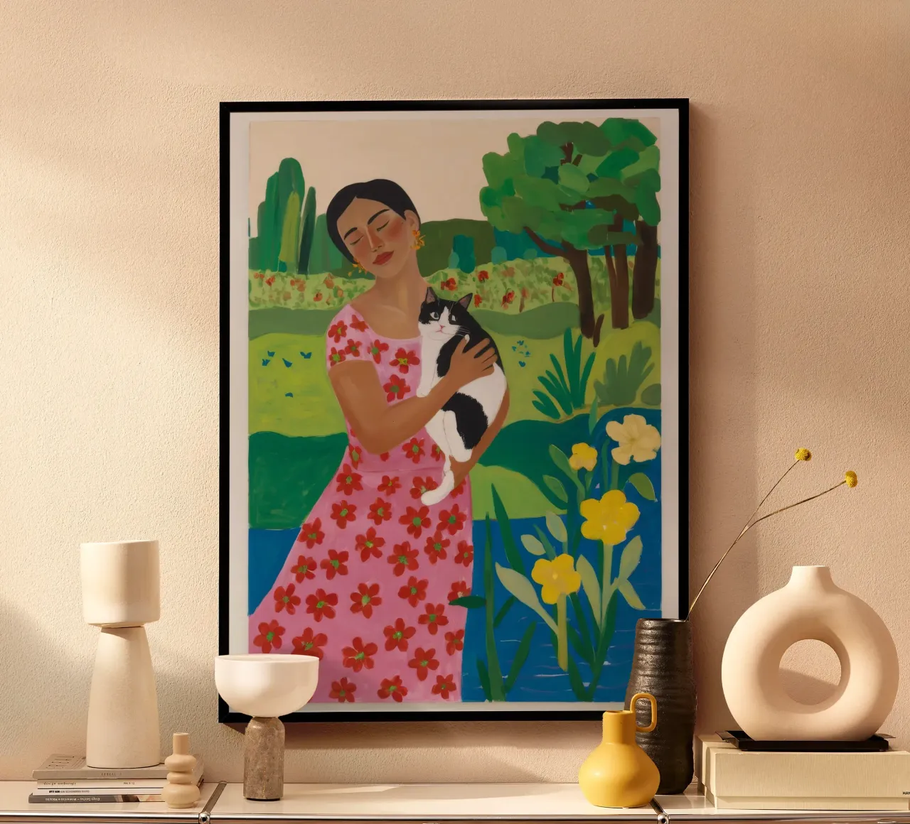 Bellezza del raccolto del giardino poster con telaio in plastica da Haven Fantasy