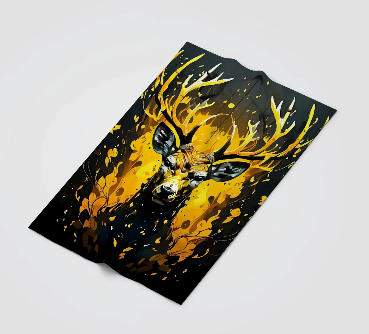 Hirsch_Stil_G_1 Fleecedecke von Tierisch bunt by LK