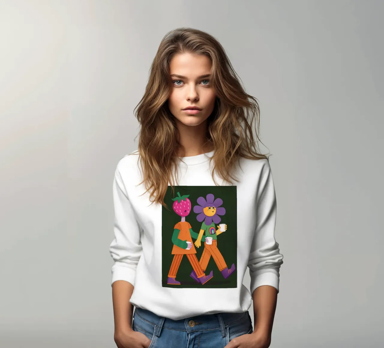 Flower Head Stroll sweatshirt by Stone Decade