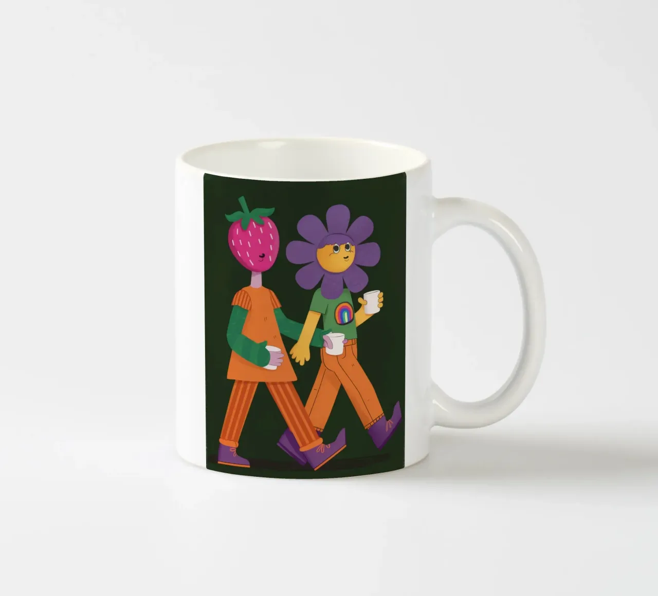 Passeggiata a testa in fiore tazza in ceramica da Stone Decade