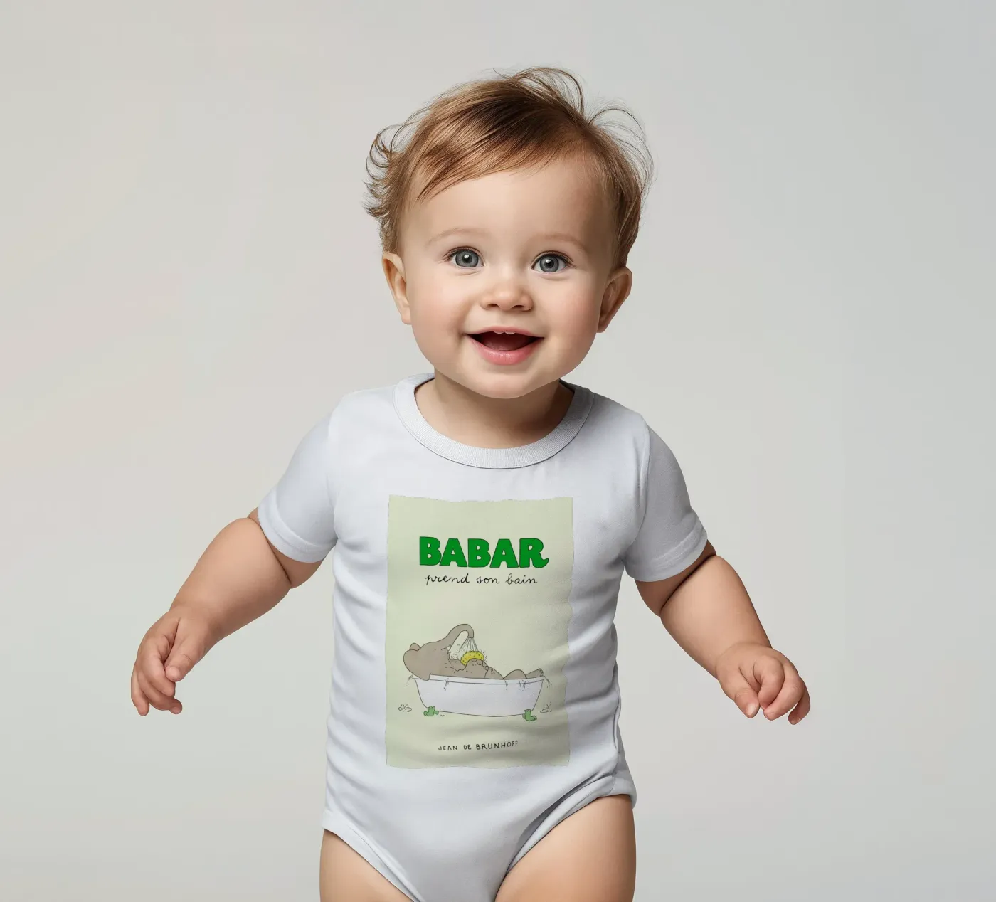 Babar Bathtime body bébé de Little Flourishes