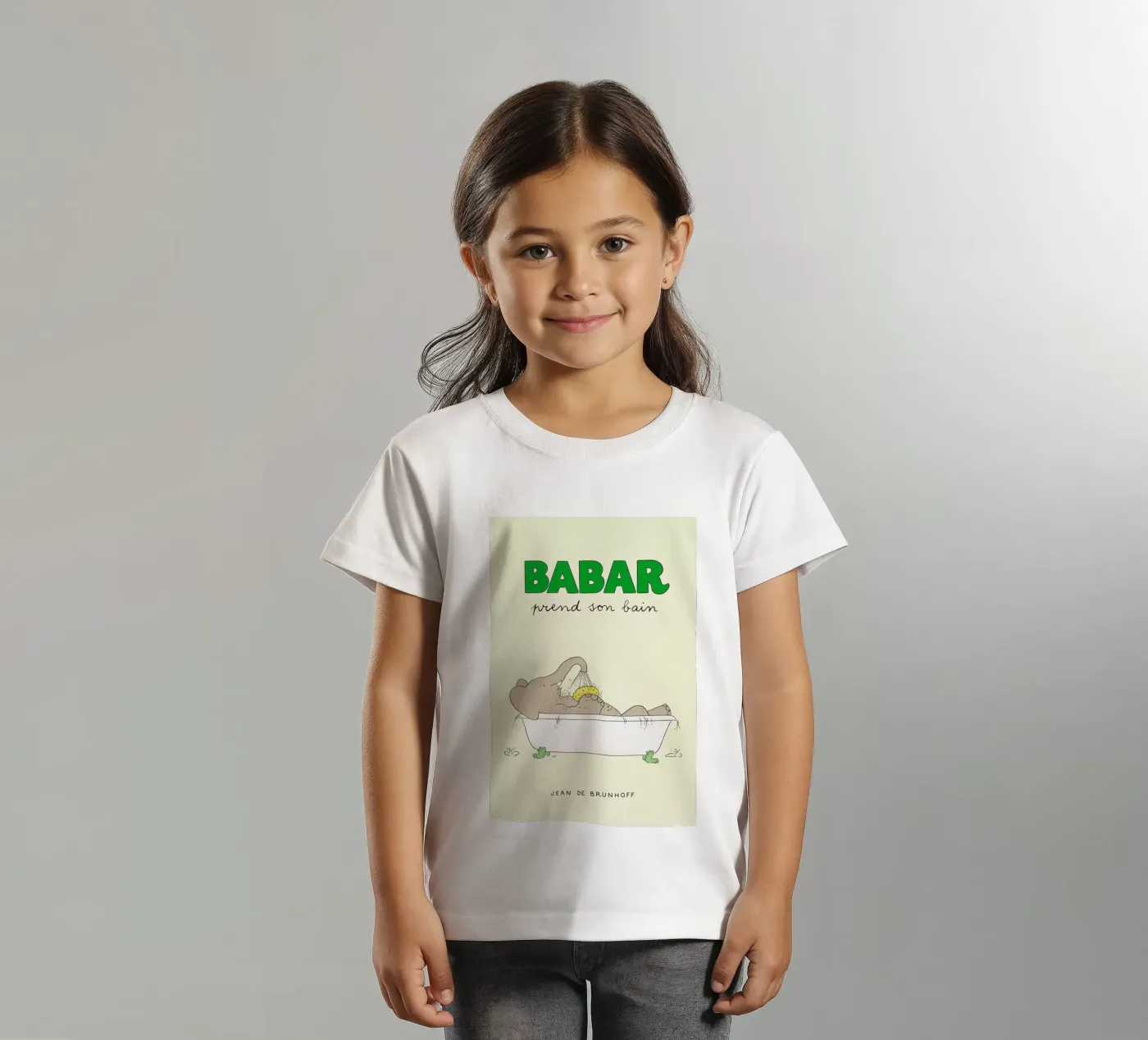 Babar Bathtime t-shirt bambini da Little Flourishes