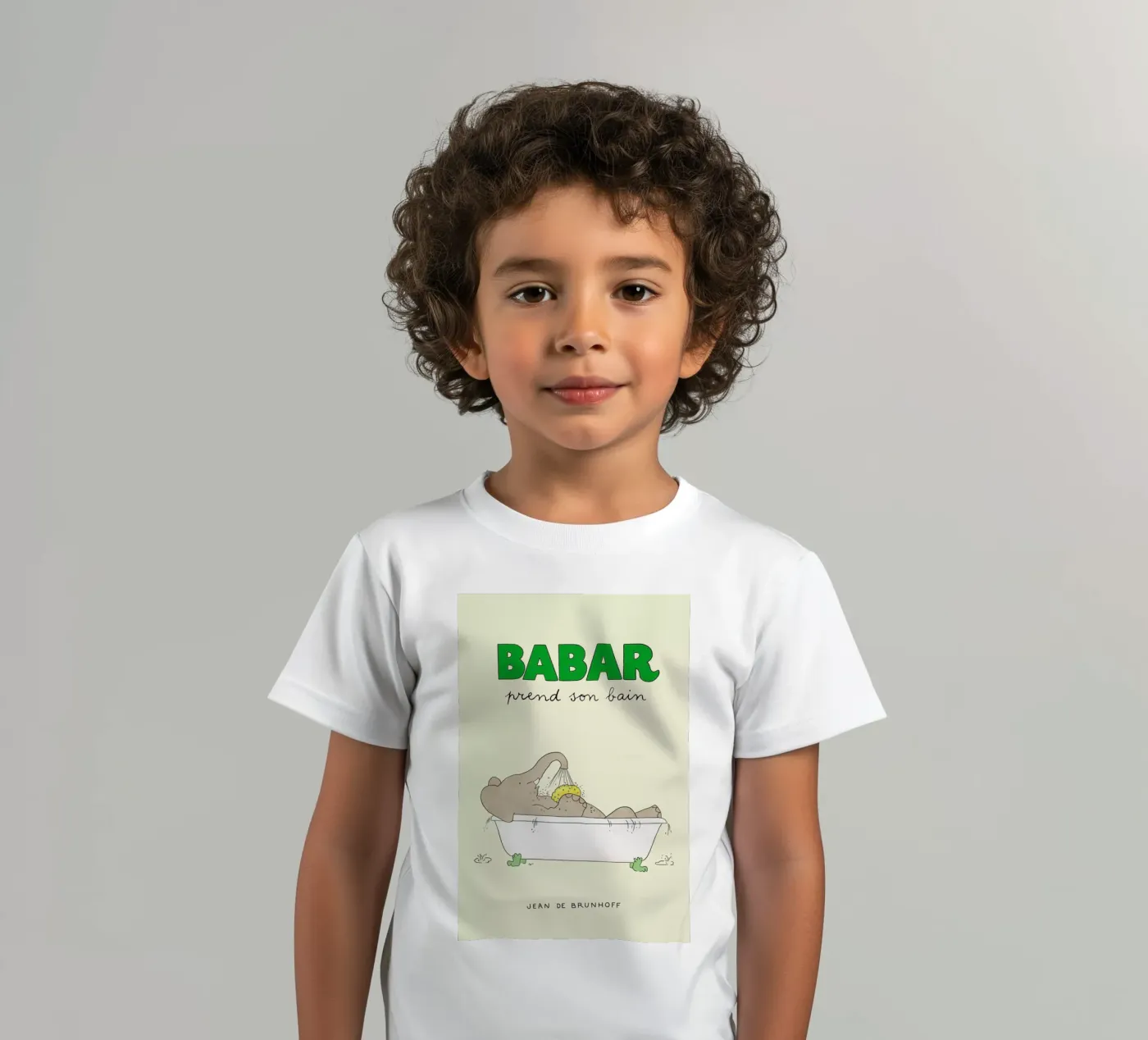 Babar Bathtime t-shirt bambini da Little Flourishes