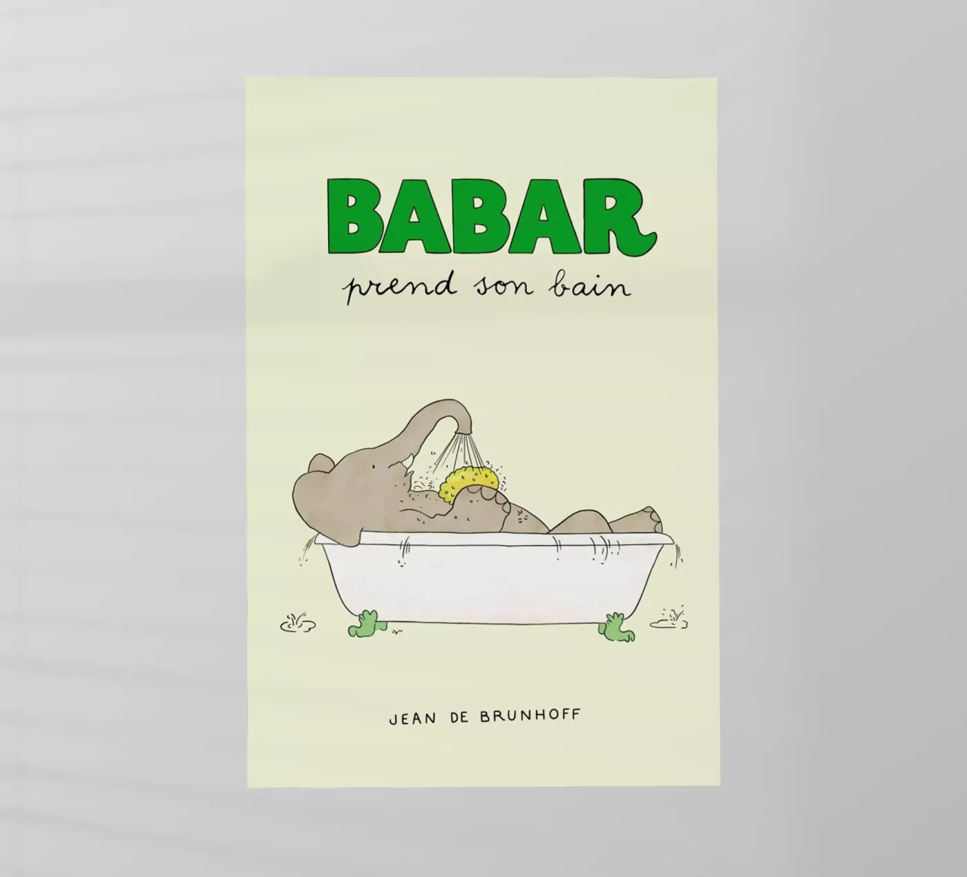 Babar Bathtime pellicola backlit da Little Flourishes