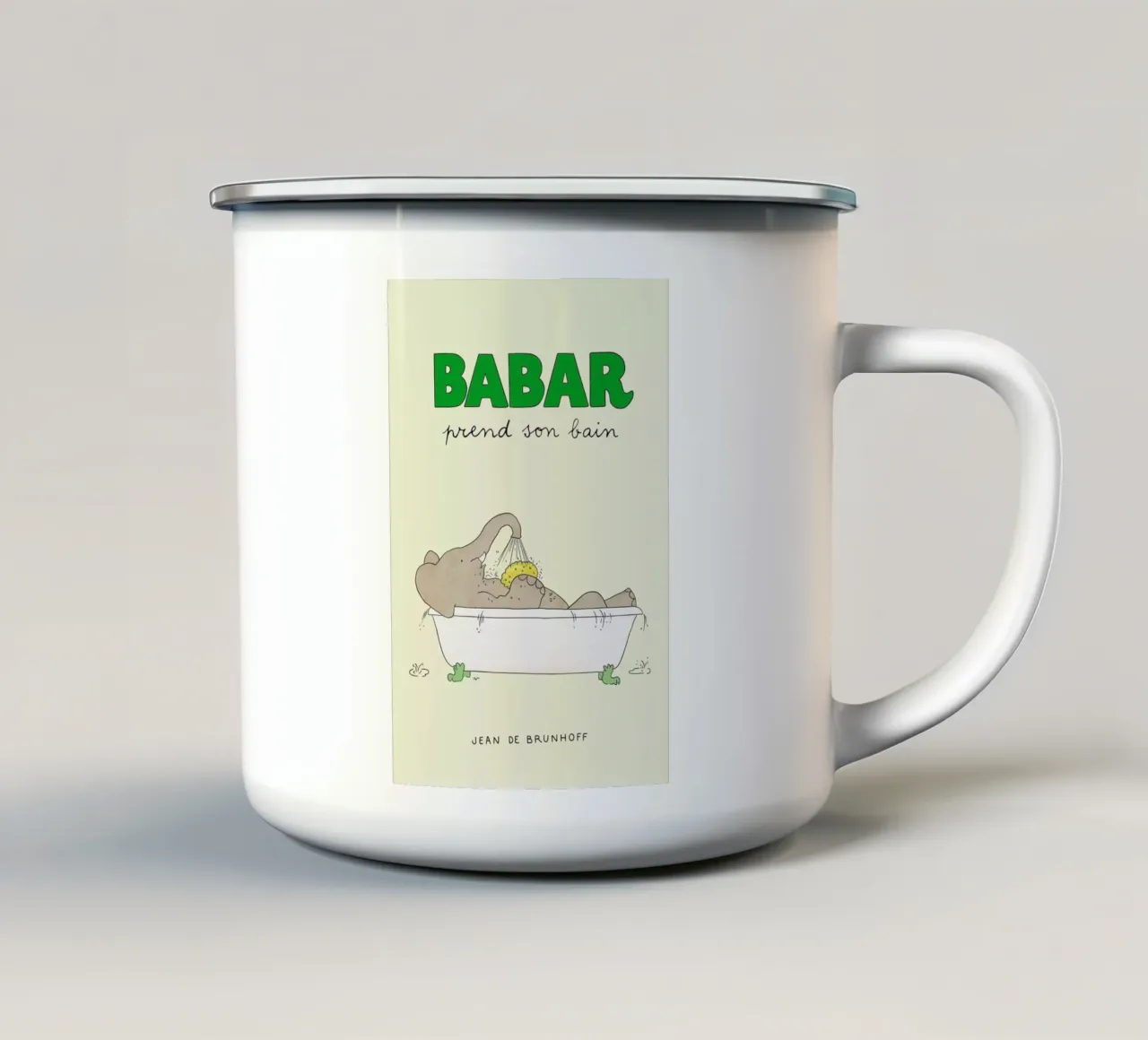 Babar Bathtime tazza in smalto da Little Flourishes