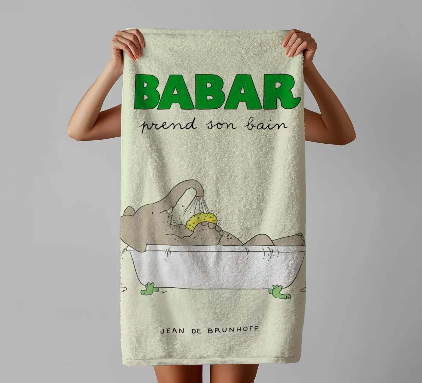 Babar Bathtime badhanddoek van Little Flourishes