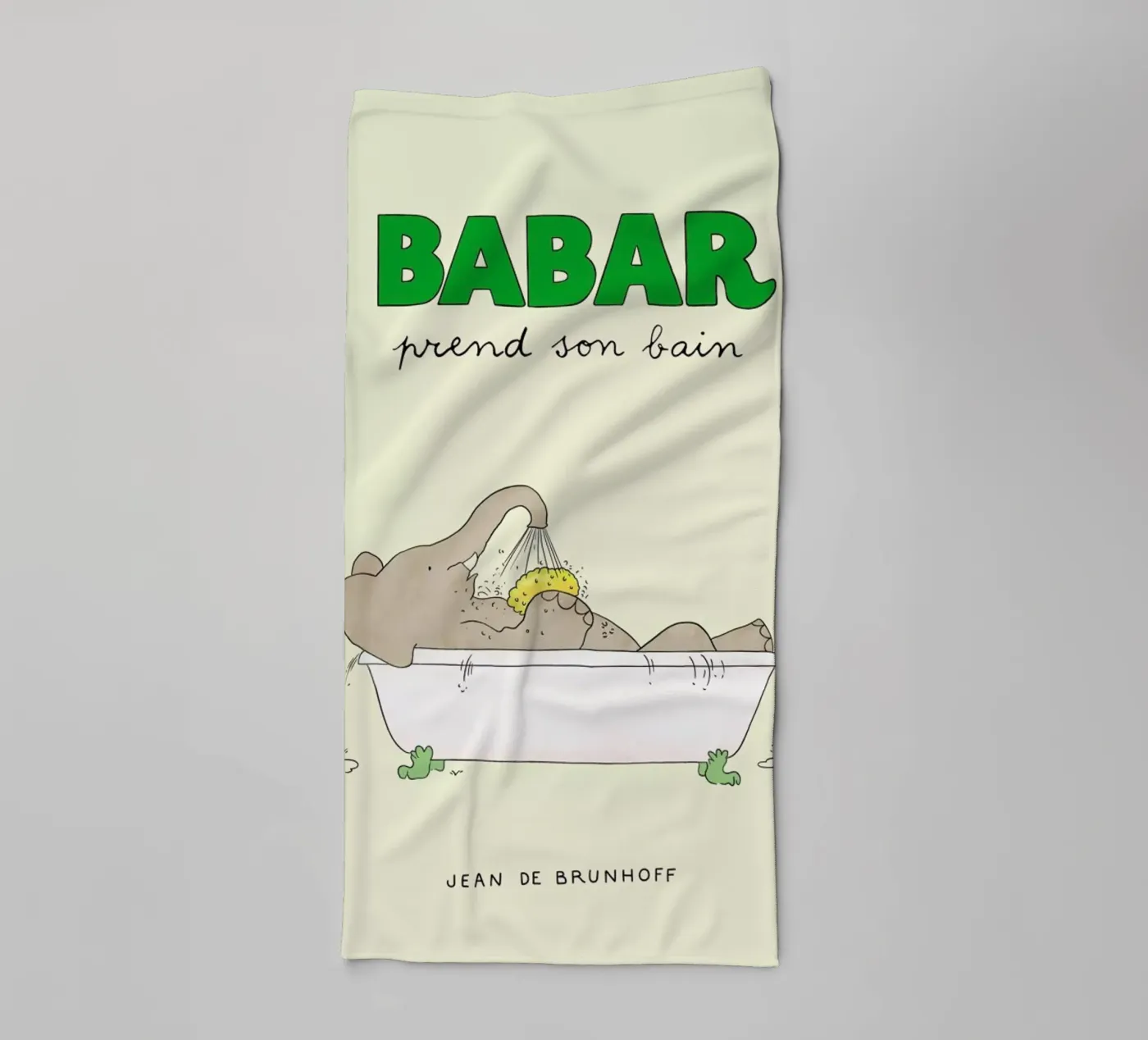 Babar Bathtime towel by Little Flourishes