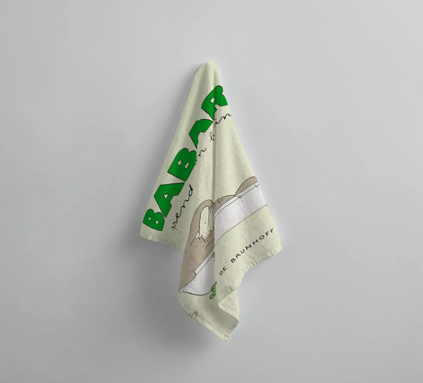 Babar Bathtime towel by Little Flourishes
