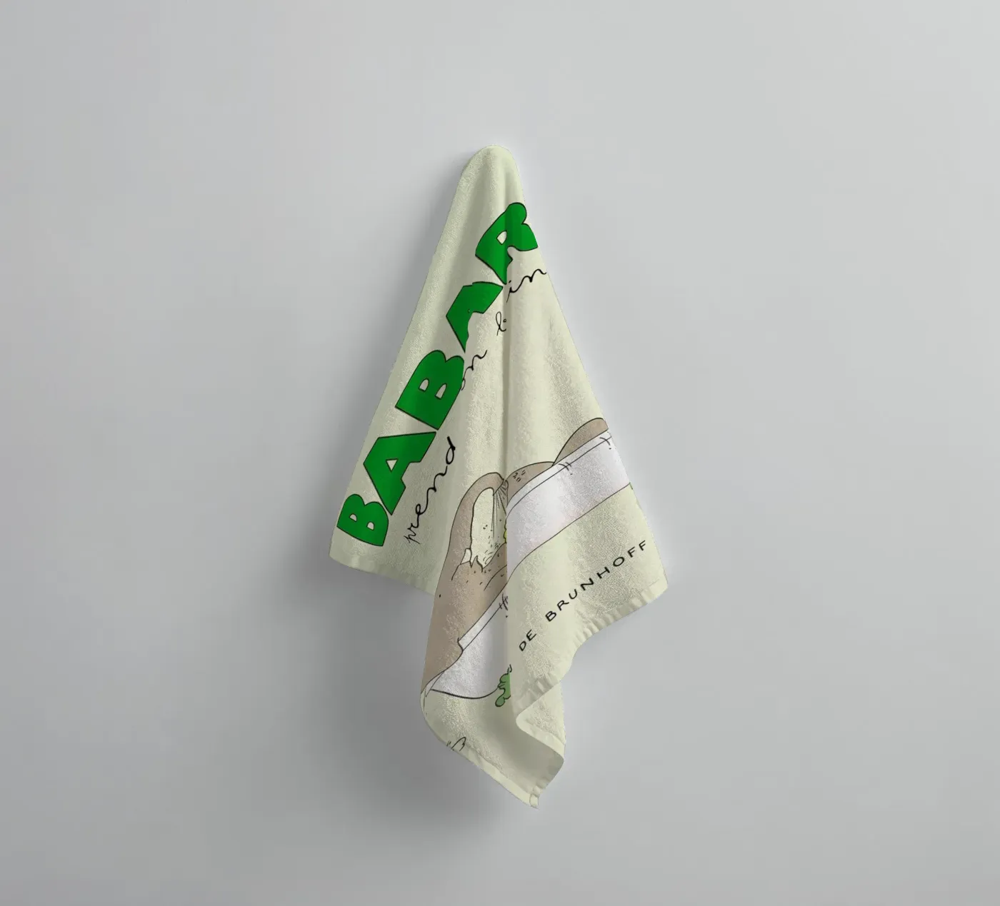 Babar Bathtime badhanddoek van Little Flourishes