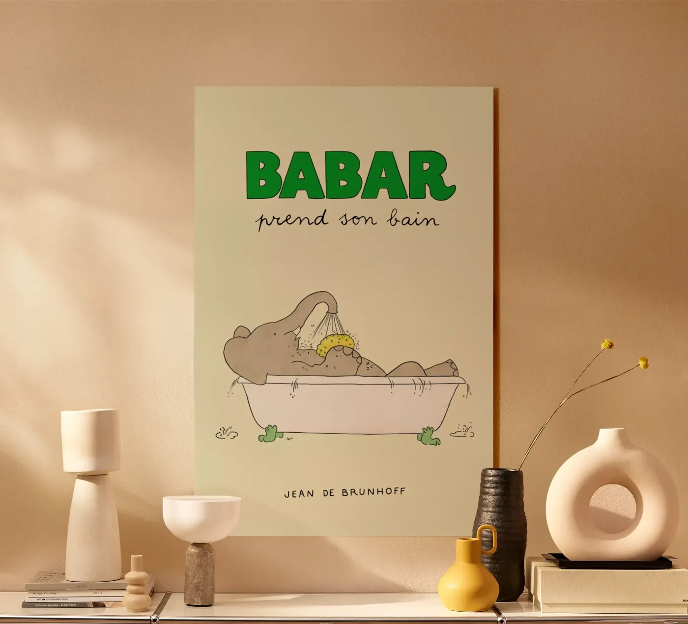 Babar Bathtime plexiglas de Little Flourishes