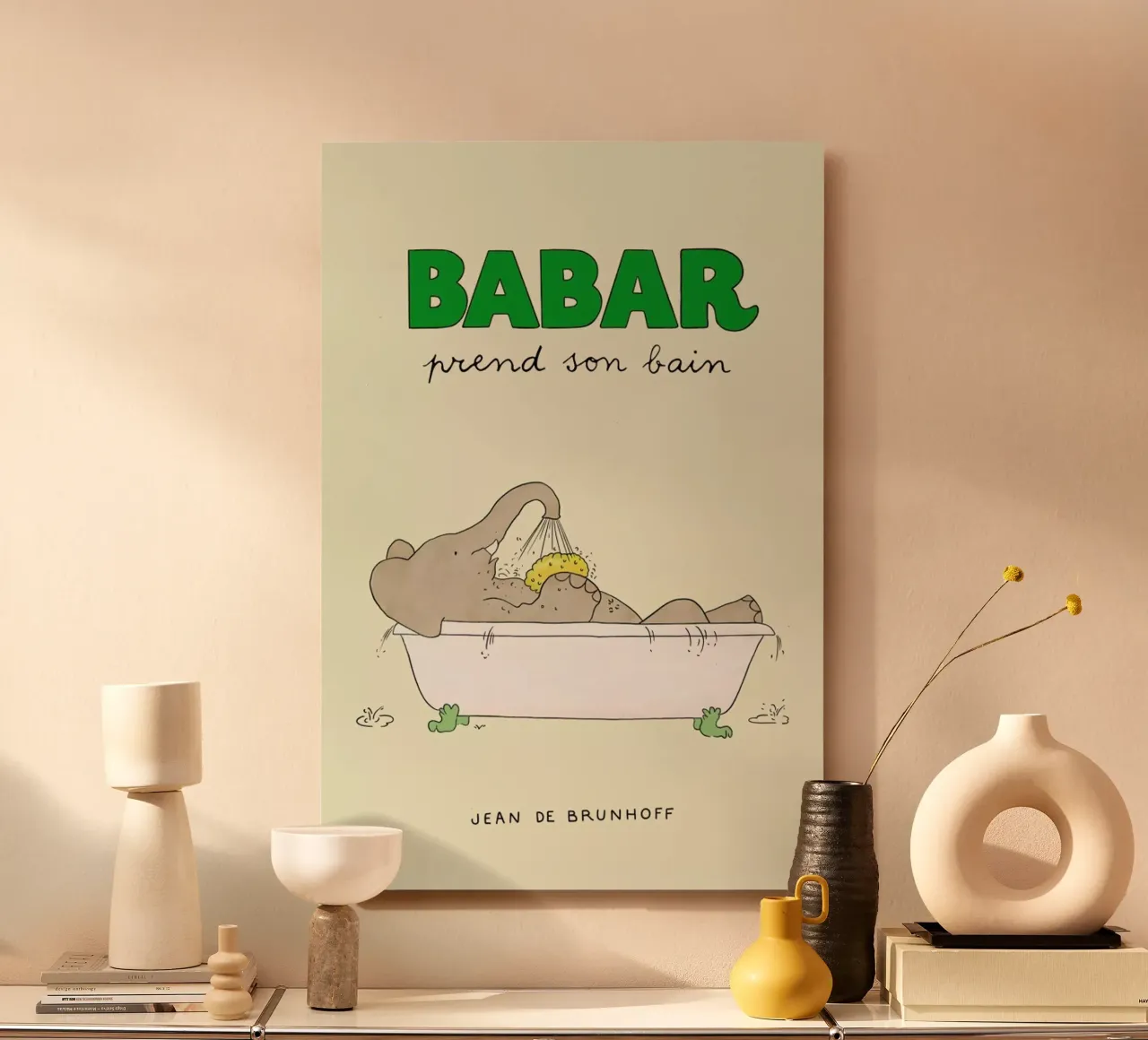 Babar Bathtime forex plate by Little Flourishes