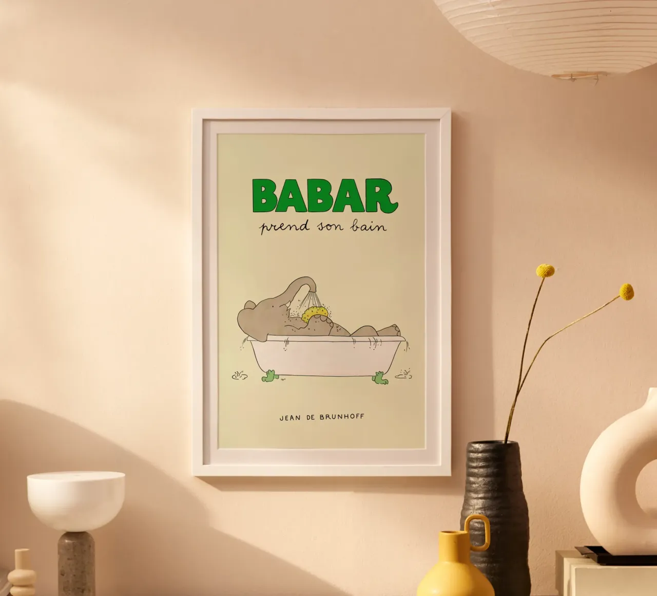 Babar Bathtime poster da Little Flourishes