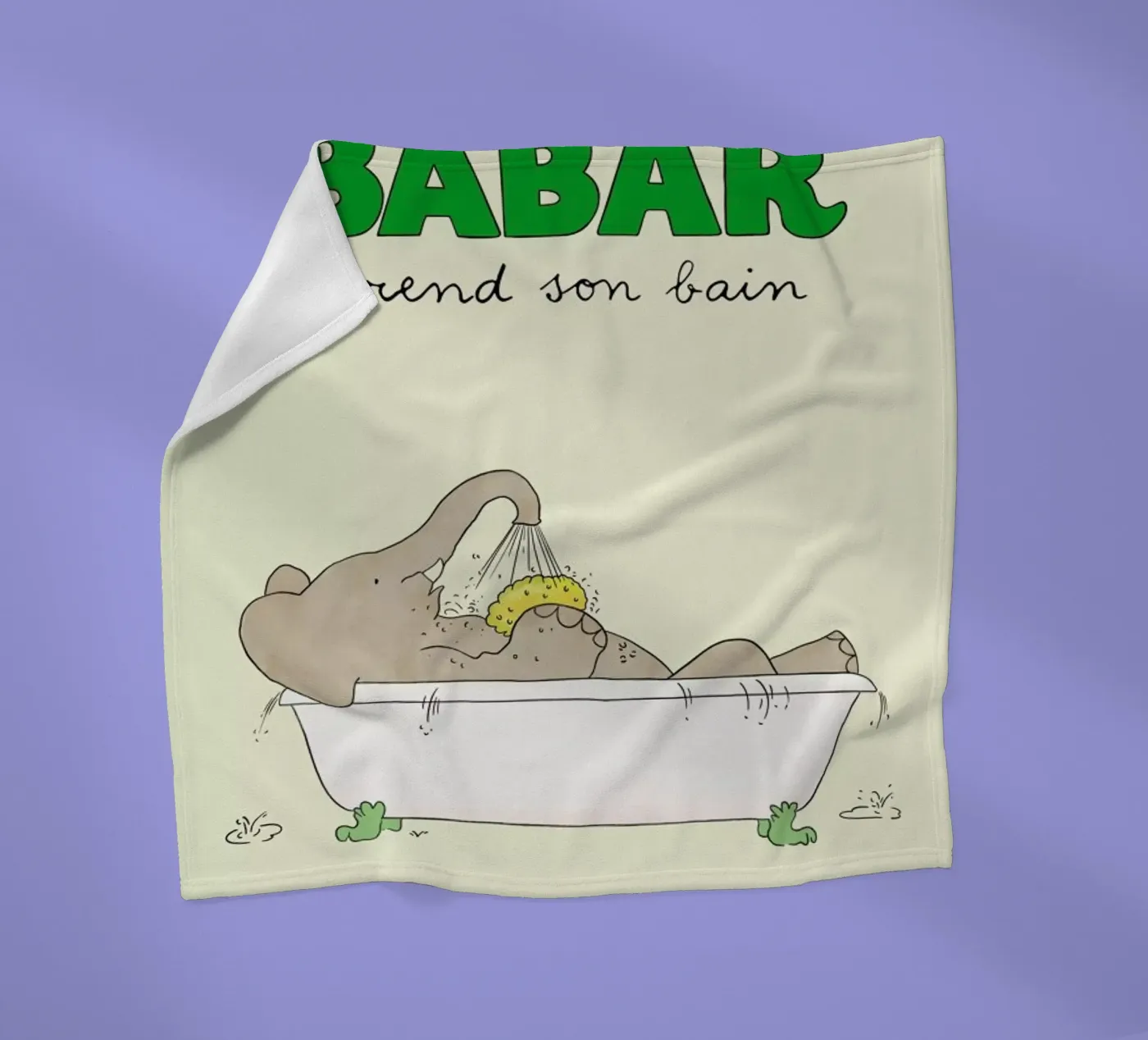 Babar Bathtime Fleecedecke von Little Flourishes