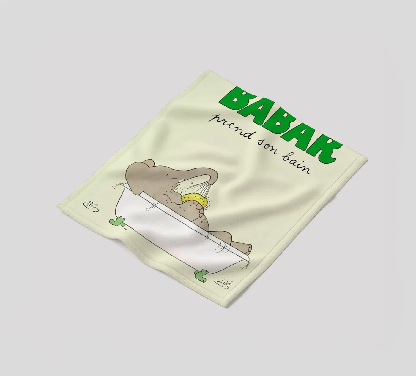 Babar Bathtime Fleecedecke von Little Flourishes