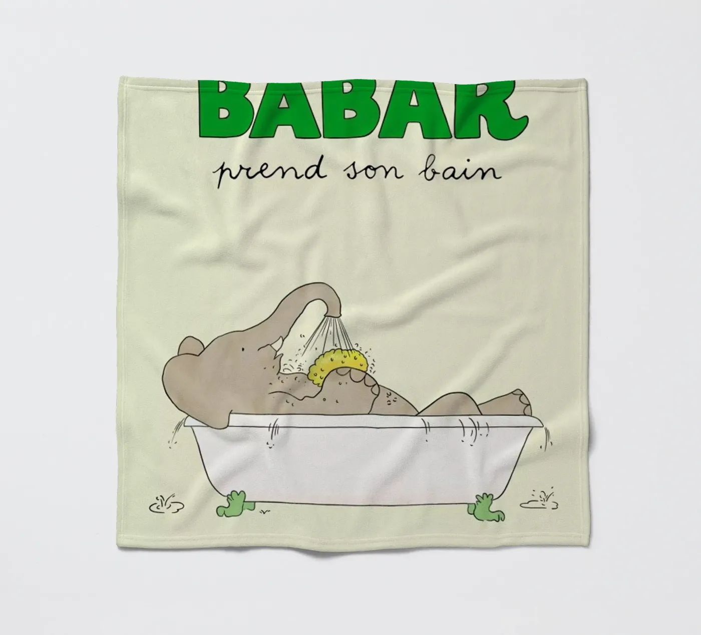 Babar Bathtime Fleecedecke von Little Flourishes