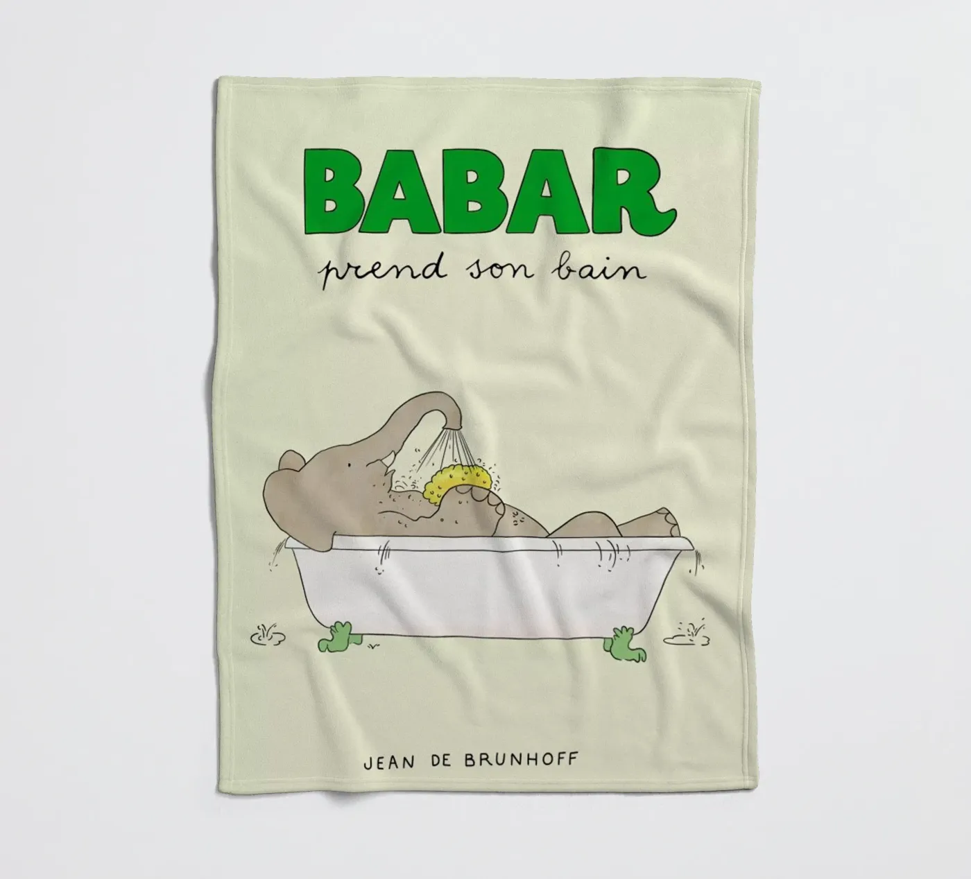 Babar Bathtime Fleecedecke von Little Flourishes