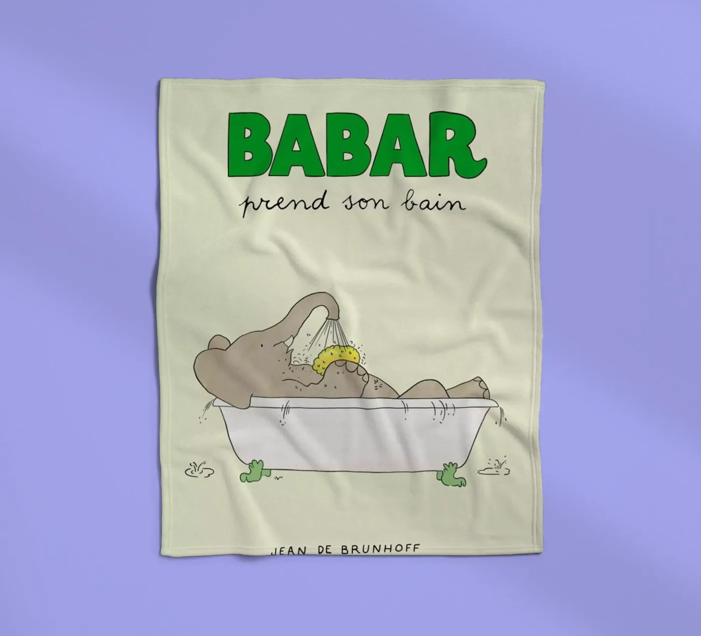 Babar Bathtime fleecedeken van Little Flourishes