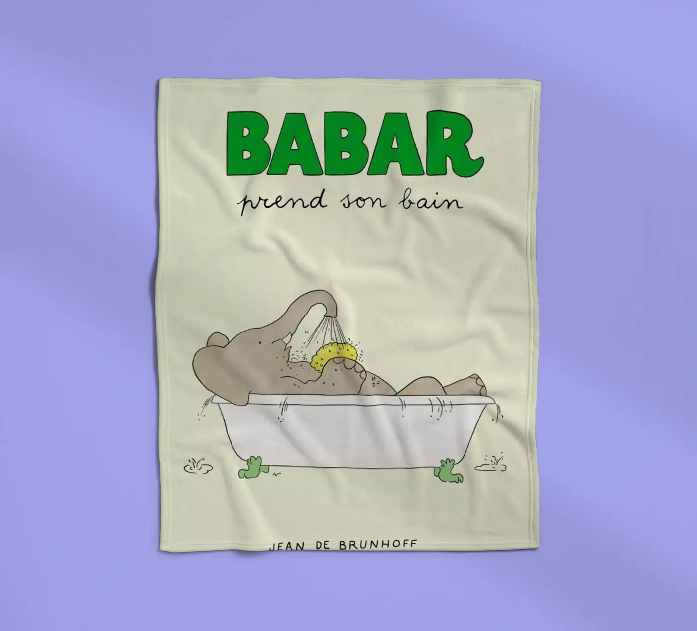 Babar Bathtime Fleecedecke von Little Flourishes