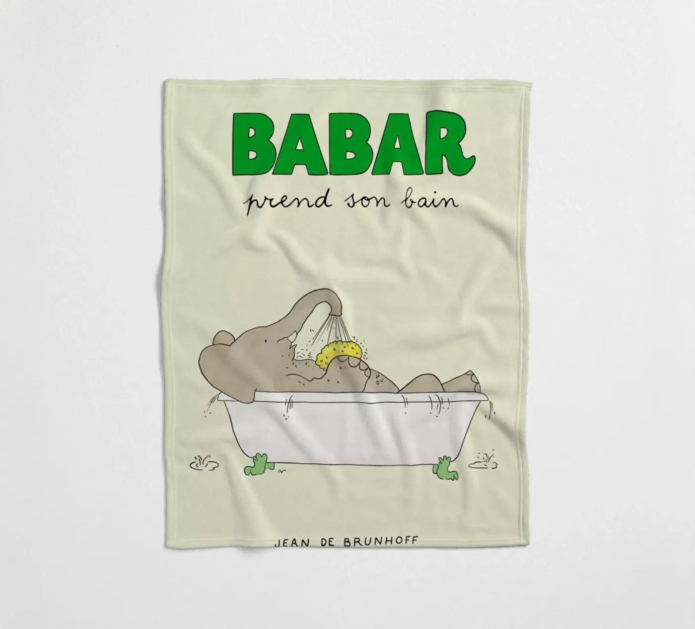 Babar Bathtime Fleecedecke von Little Flourishes