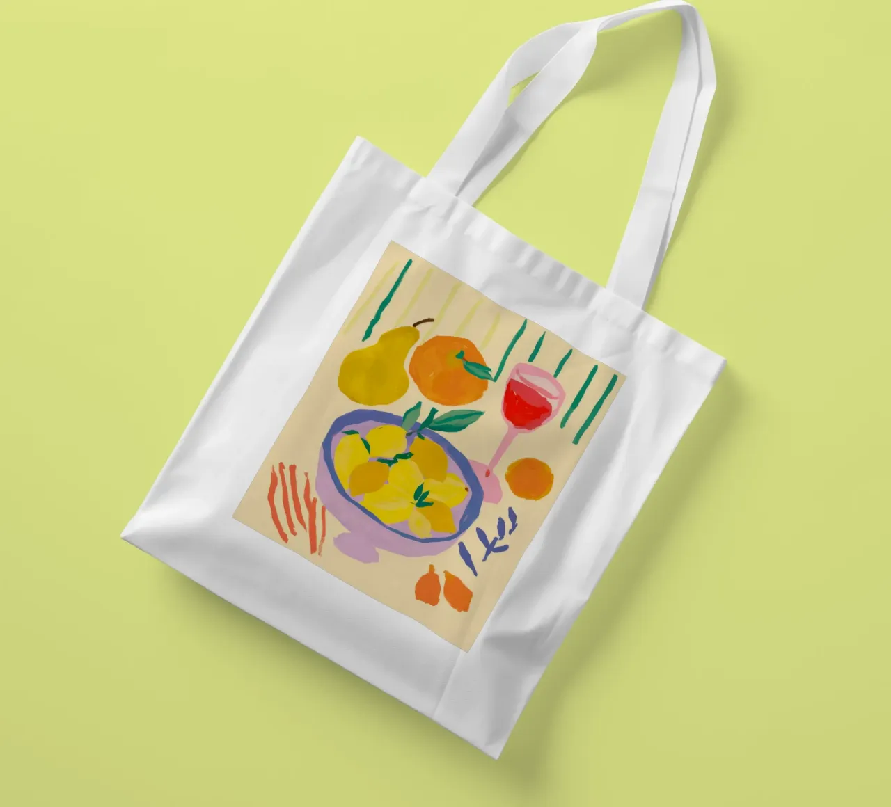 Orange and Pear Stillness tote bag by Haven Fantasy