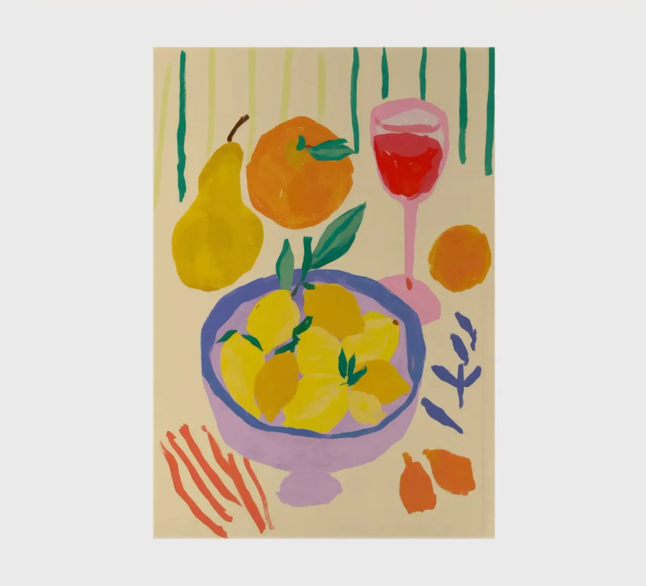 Orange and Pear Stillness notebook by Haven Fantasy