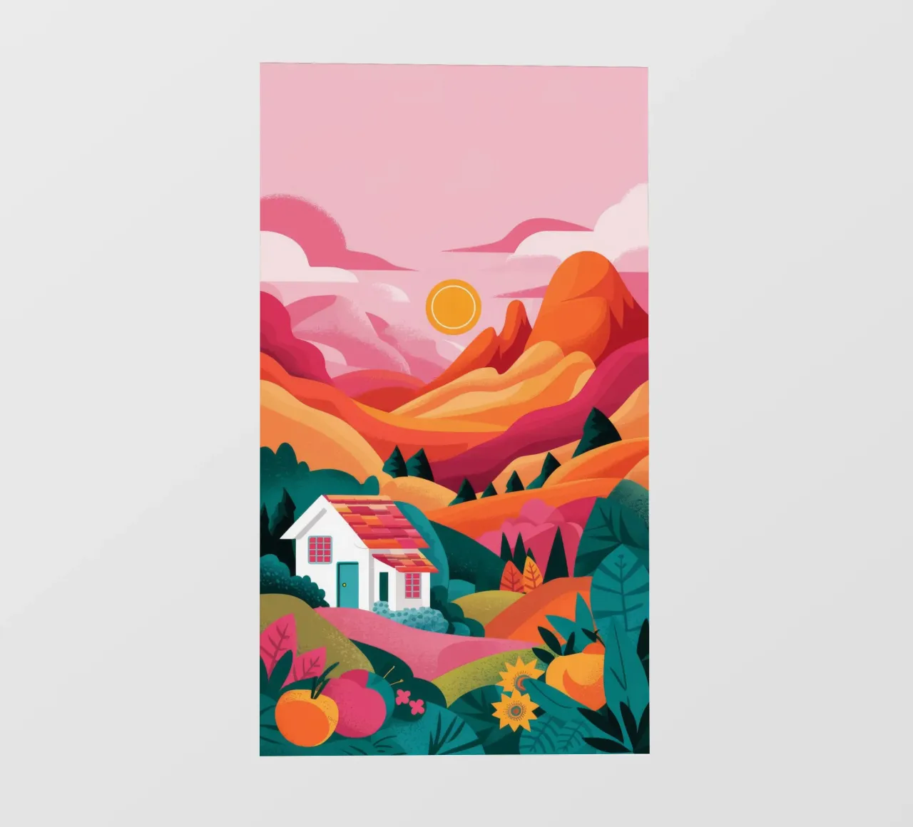 Colline di Little House telo in pvc da FadeAura