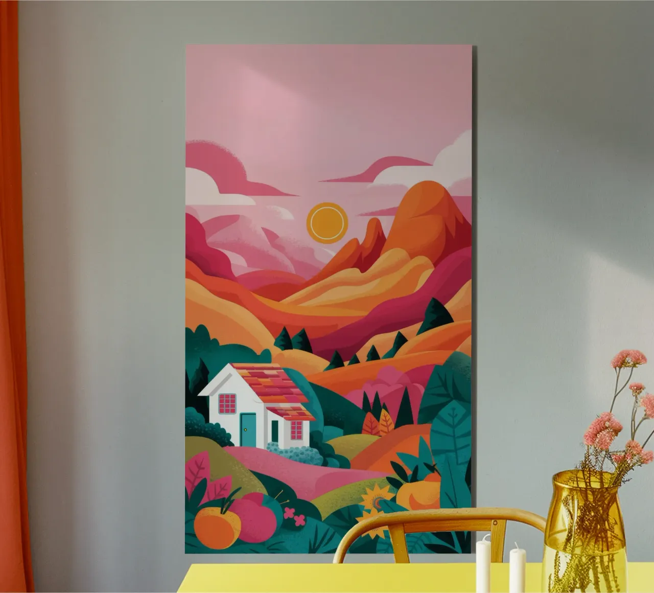 Colline di Little House alluminio dibond da FadeAura