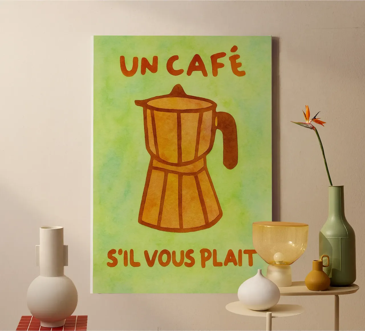 oncafe zijden vlecht canvas met Baklijst van onelove