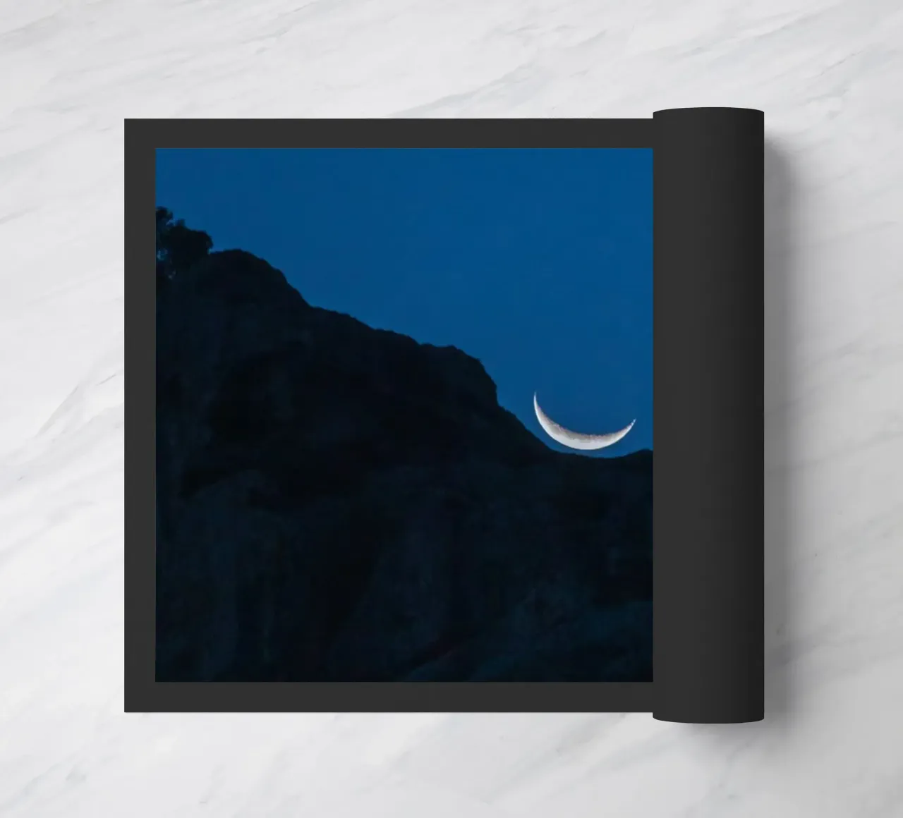 luna crescente cielo notturno zerbino da Earthly Visions