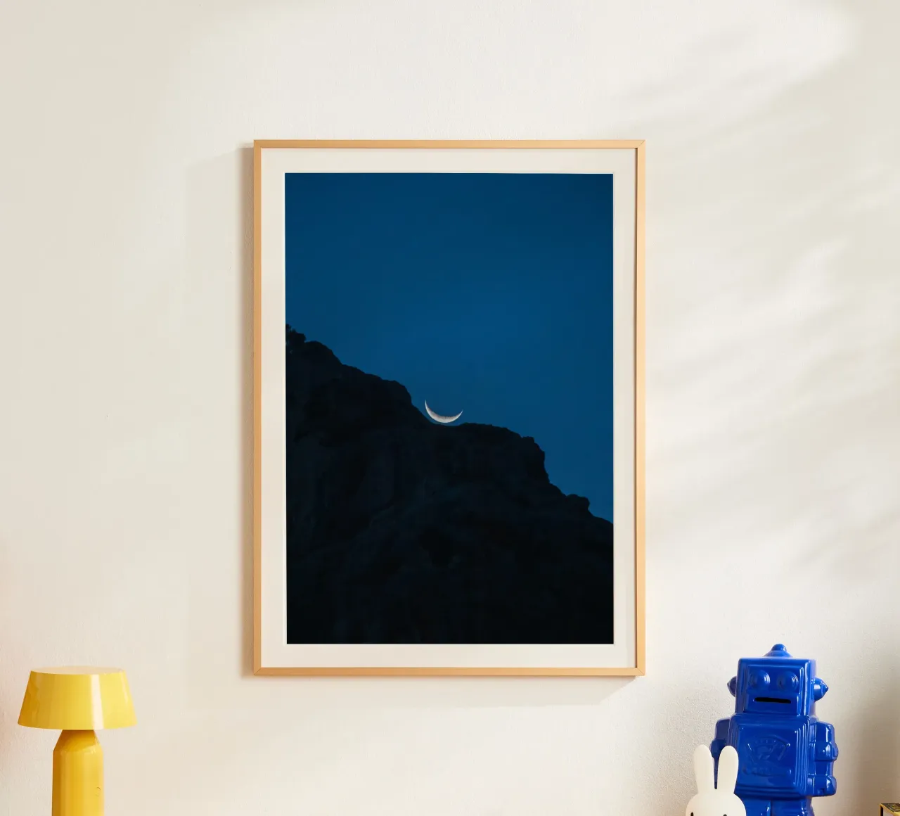 crescent moon night sky poster by Earthly Visions