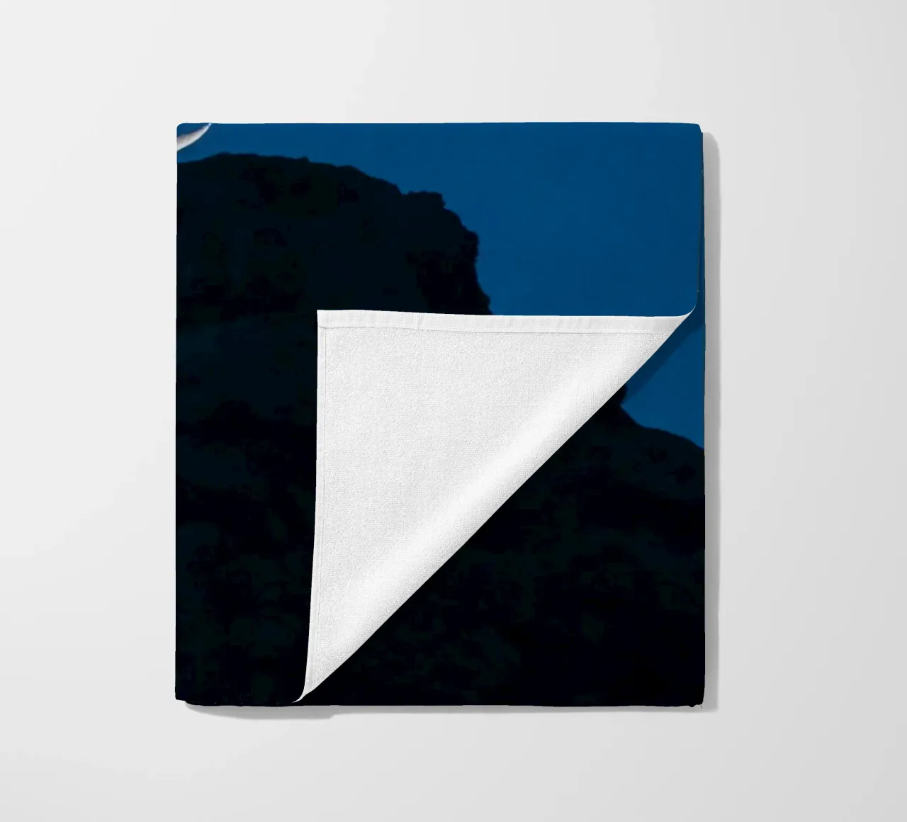 crescent moon night sky beach towel by Earthly Visions