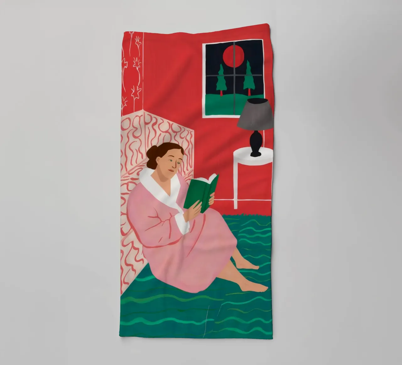 Lecture à la lueur des lampes serviette de bain de Haven Fantasy