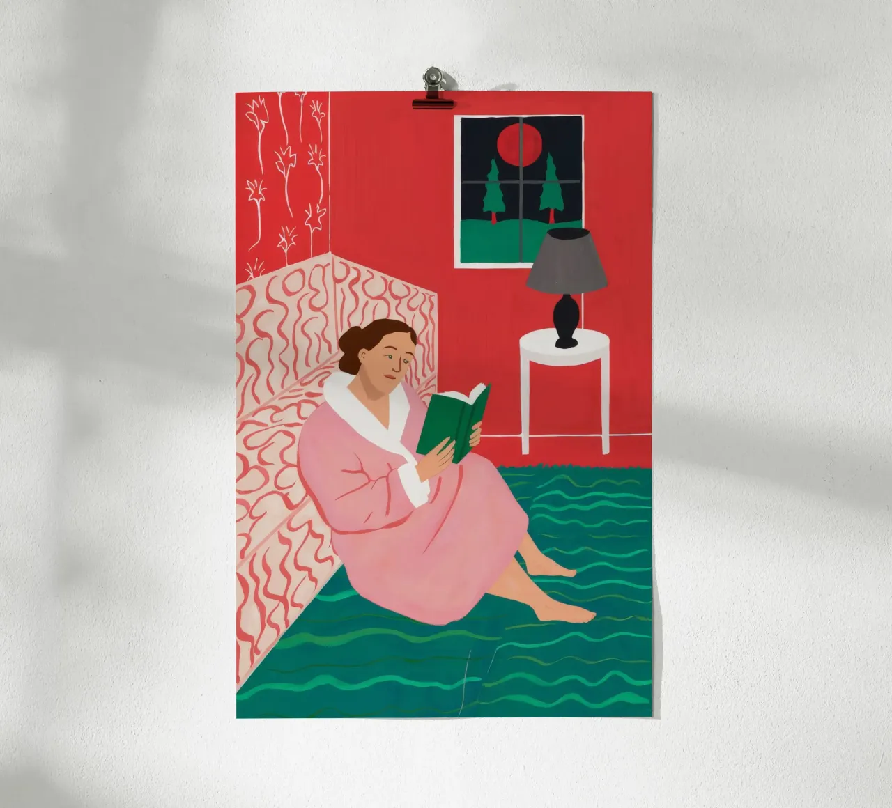 Lectura a la luz de las lámparas poster de Haven Fantasy