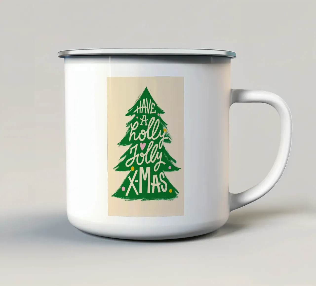 Holly Jolly X-Mas tazza in smalto da Studio One