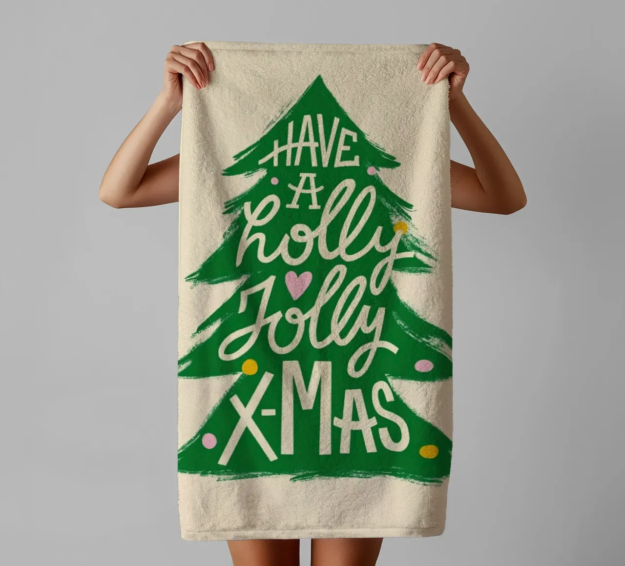 Holly Jolly X-Mas asciugamano da bagno da Studio One