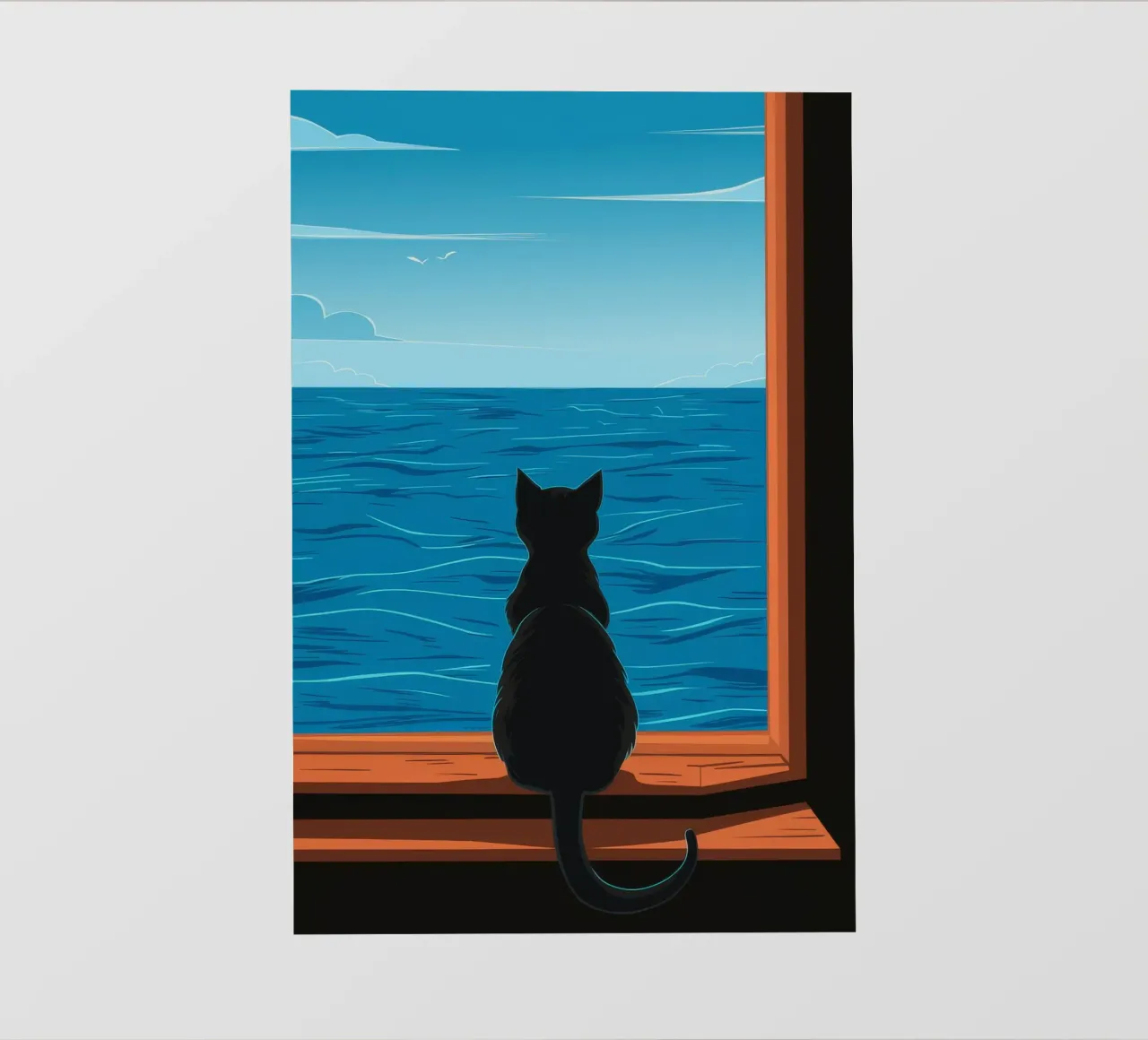 Window Cat Seaview pvc cover by FadeAura
