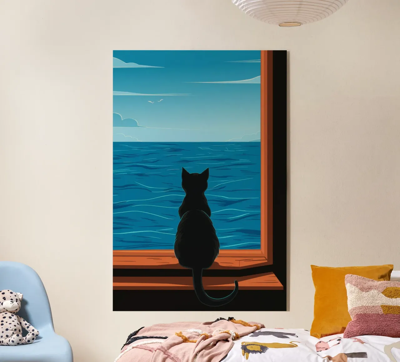 Fenster Katze Meerblick Acryl-Glas von FadeAura