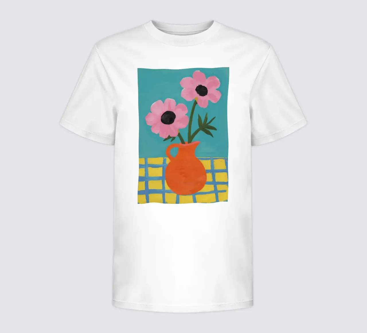 Vaso arancione Fiori rosa t-shirt bambini da Haven Fantasy