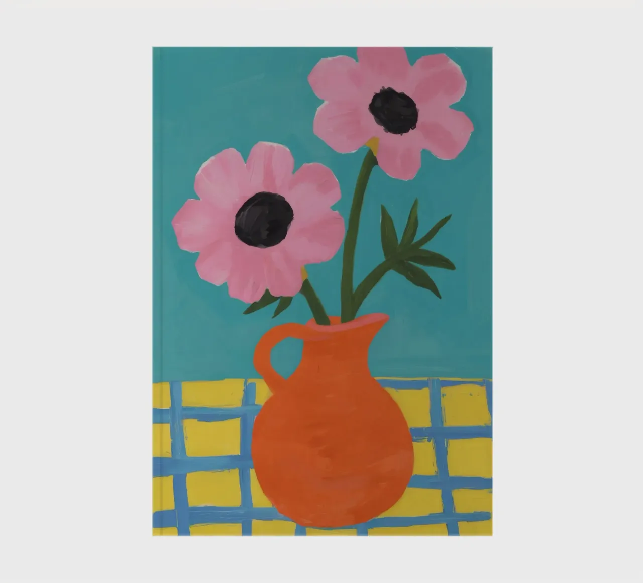 Orange Vase Pink Blooms notebook by Haven Fantasy