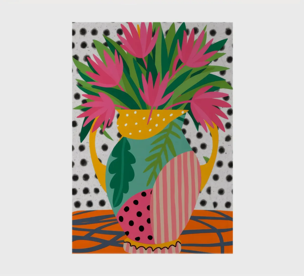 Striped Vase Tulip Pop notebook by Stone Decade
